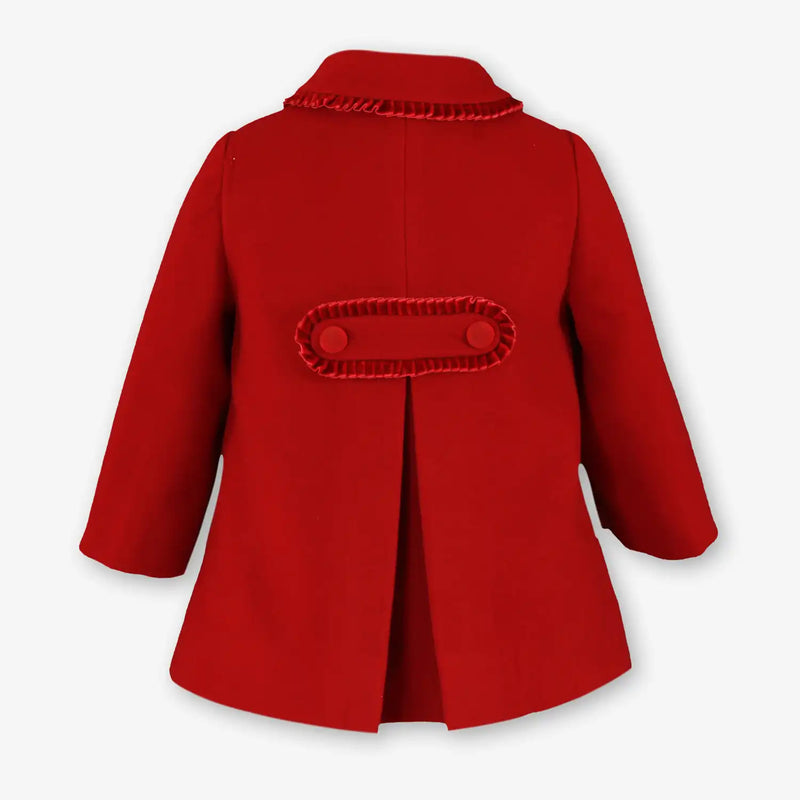 Back of the Miranda red button coat.