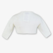 Back of the Miranda white cardigan.