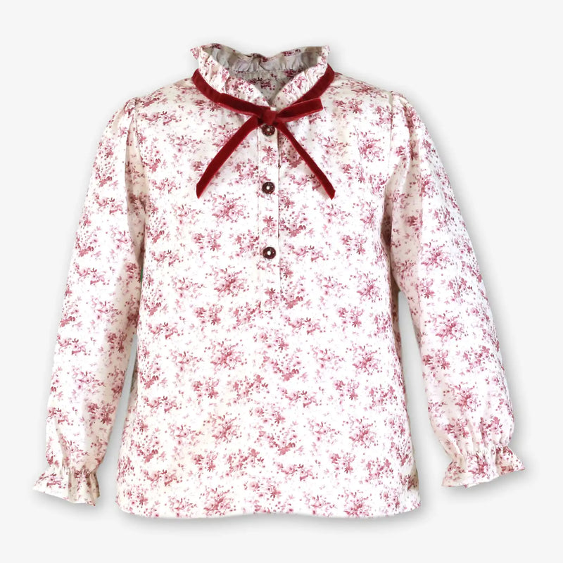 Miranda girl's floral print blouse.