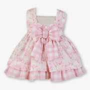 Back of the Miranda pink floral print dress.