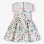 Back of the Miranda white floral print dress.