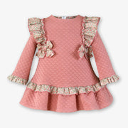 Closer look at the Miranda quilted dress.
