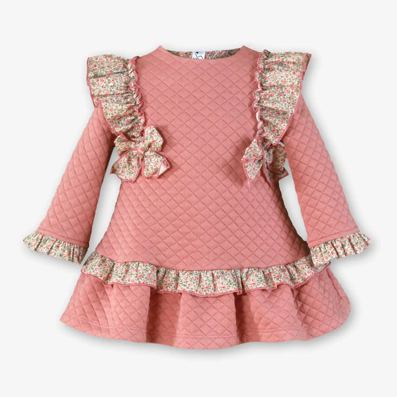 Closer look at the Miranda quilted dress.