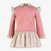 Back of the Miranda pink quilted dress.