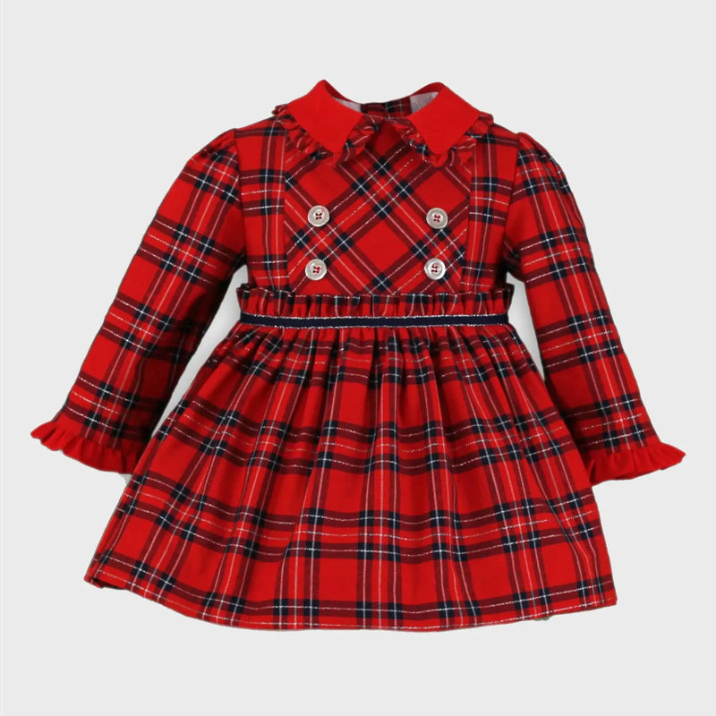Miranda baby girl's tartan dress - 0132-v.