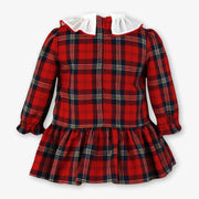 Back of the Miranda red tartan dress.
