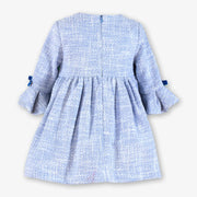 Rear view of the Miranda tweed dress.