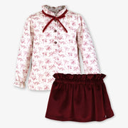 Miranda girl's velvet skirt set - 4002282.