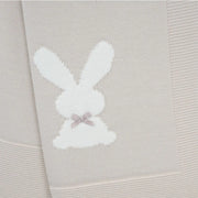 Closer view of the Pex bunny shawl.