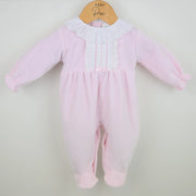 Pex pink hannah babygrow - b1031.