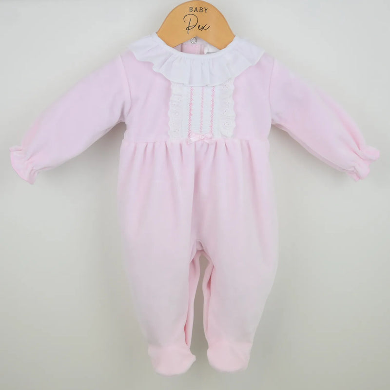 Pex pink hannah babygrow - b1031.