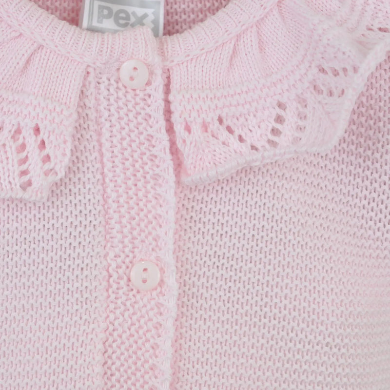 Closer view of the Pex jenna cardigan.