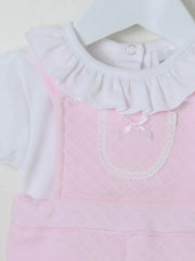 Closer view of the Pex jolie dungarees.