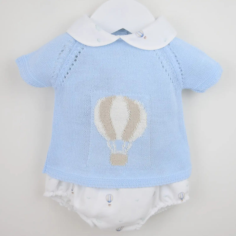 Pex blue balloon romper set - b0925009.