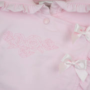 Closer view of the Pex rosa jacket.