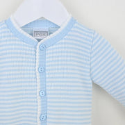 Closer view of the Pex striped cardigan.