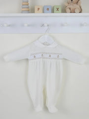 Pex ivory teddy babygrow - b0272.