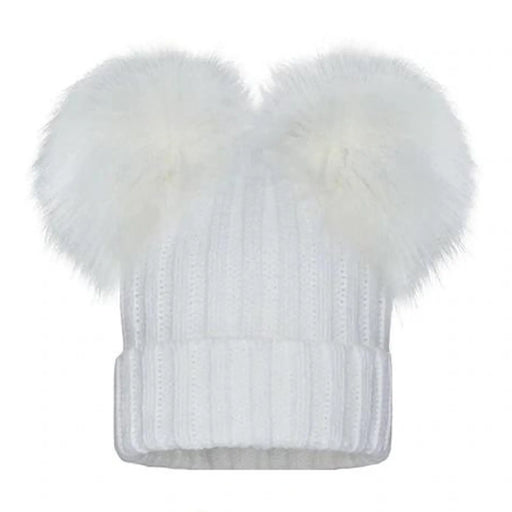 Pom Pom Envy white double dream hat.