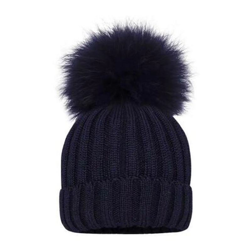 Pom Pom Envy navy single dream hat.