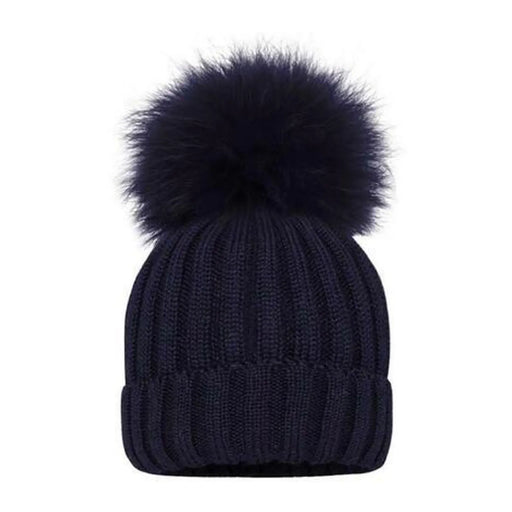 Pom Pom Envy navy single dream hat.