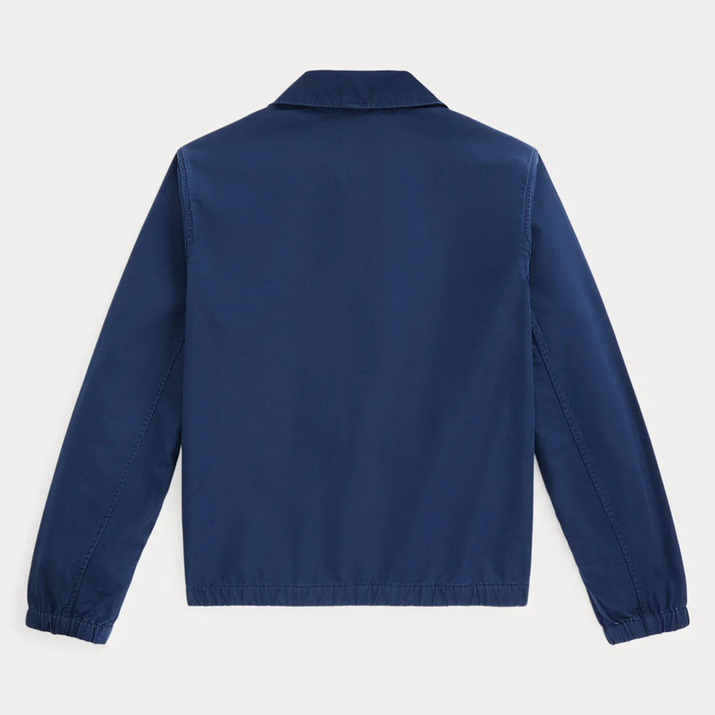 Back view of the Ralph Lauren navy bayport jacket.