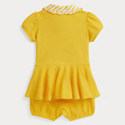 Back of the Ralph Lauren yellow bubble romper.