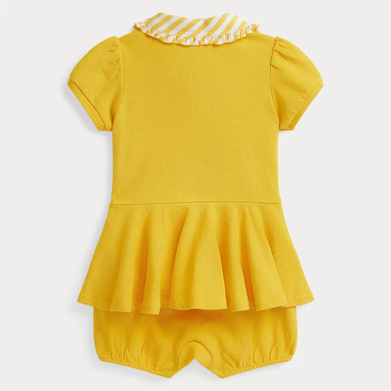 Back of the Ralph Lauren yellow bubble romper.