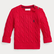 Ralph Lauren baby boy's cable knit sweater - 320702674042.