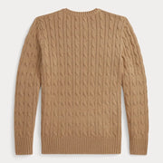 Back of the Ralph Lauren brown cable knit sweater.