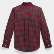 Back of the Ralph Lauren red checked shirt.