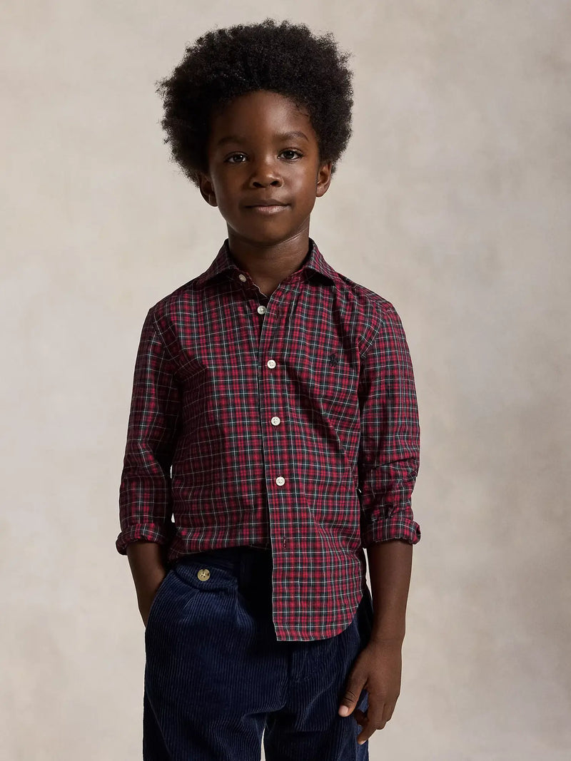 Ralph Lauren checked shirt with embroidered logo.
