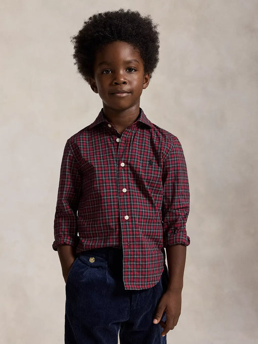 Ralph Lauren checked shirt with embroidered logo.
