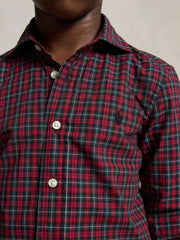 Ralph Lauren checked shirt with embroidered logo.