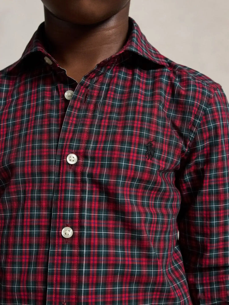 Ralph Lauren checked shirt with embroidered logo.