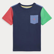Ralph Lauren navy colourblock t-shirt - 322861435010.