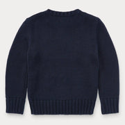 Back of the Ralph Lauren flag sweater.