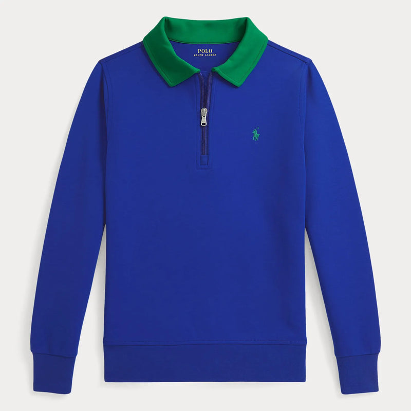 Ralph Lauren boy's  half zip sweatshirt - 322a95759002.
