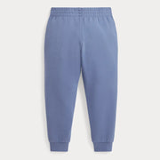 Back of the Ralph Lauren blue joggers.