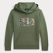 Ralph Lauren boy's cargo green logo hoodie - 322b18465002.