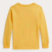 Back of the Ralph Lauren yellow long sleeve polo bear t-shirt.