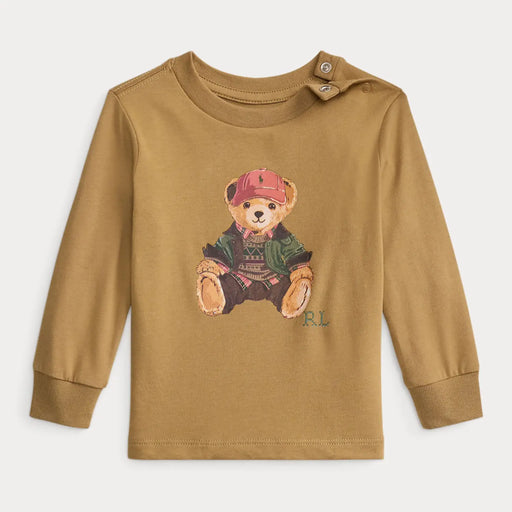 Ralph Lauren baby boy's long sleeve polo bear t-shirt - 320b30236001.