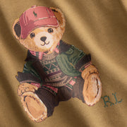 Closer look at the Ralph Lauren long sleeve polo bear t-shirt.