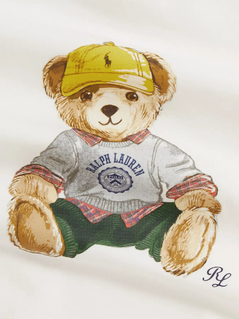 Closer look at the Ralph Lauren long sleeve polo bear t-shirt.