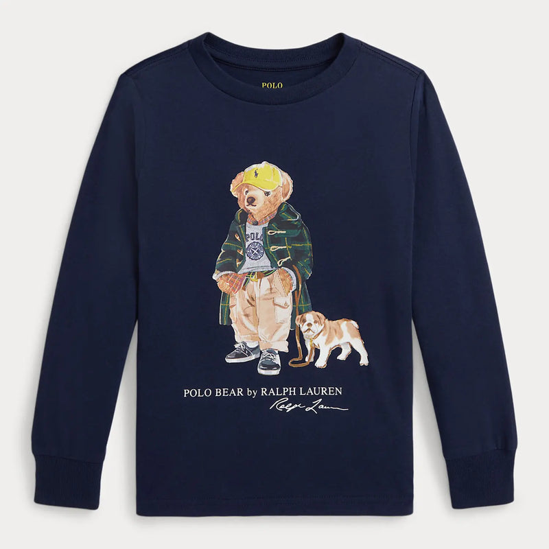 Ralph Lauren boy's long sleeve polo bear t-shirt - 322981177001.