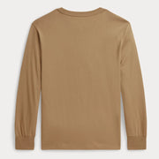 Back of the Ralph Lauren brown long sleeve polo bear t-shirt.