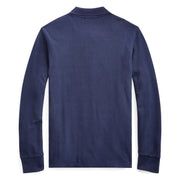 Back view of the Ralph Lauren navy long sleeve polo shirt.