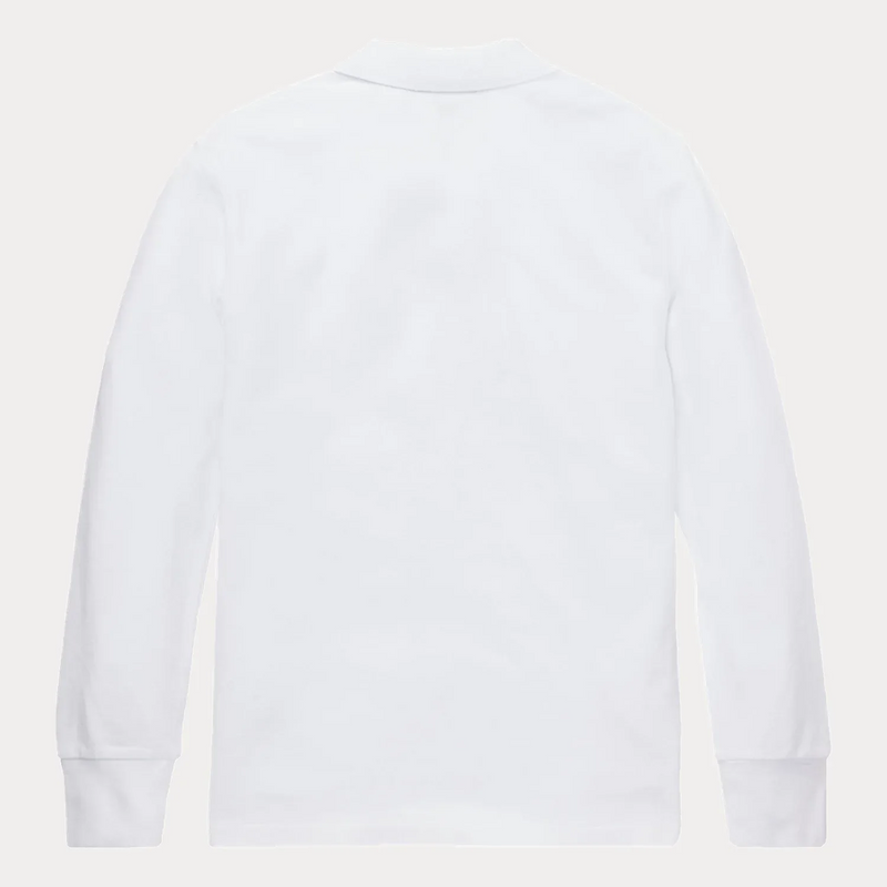 Back of the Ralph Lauren boy's long sleeve polo shirt.