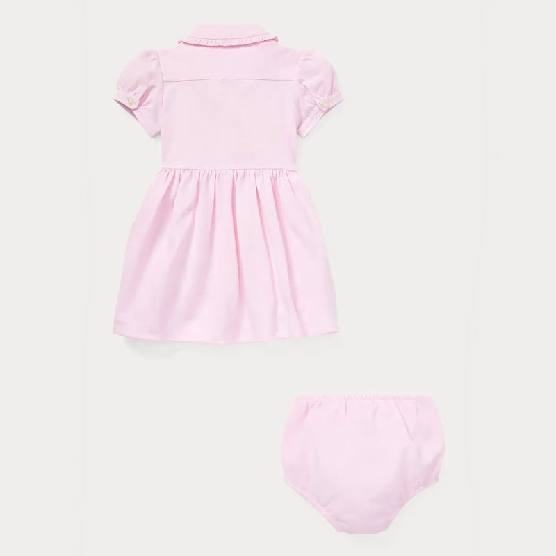 Back of the Ralph Lauren pink oxford dress.