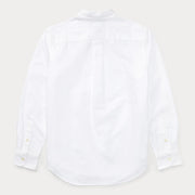 Back of the Ralph Lauren white oxford shirt.