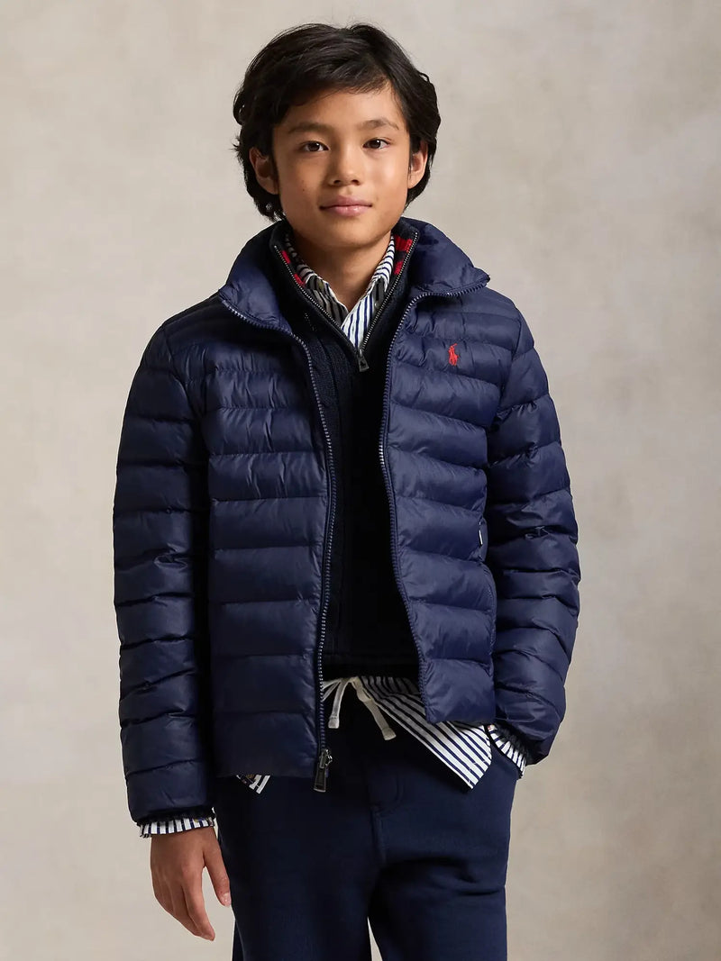 Closer look at the Ralph Lauren padded jacket.